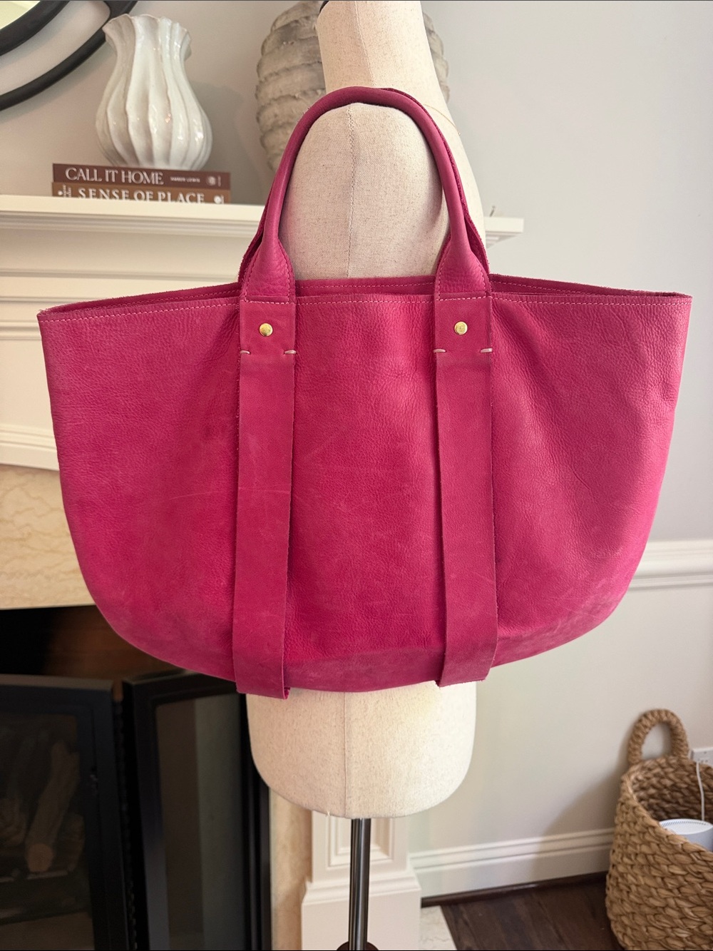 Clare V Tropezinne Leather Tote Bag